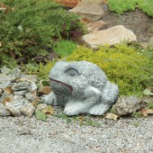 Садовая фигура Лягушка, камень светлый