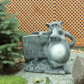 Садовая фигура Волк №2, камень тёмный