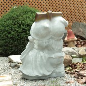 Садовая фигура Гномы-пара WELCOME, камень светлый