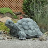 Садовая фигура Черепаха большая, камень тёмный