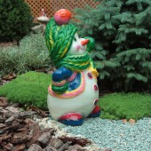 Садовая фигура Снеговик (с фонарём), глянец