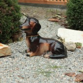 Садовая фигура Собака Такса, глянец