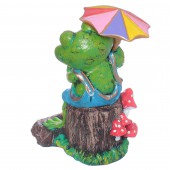 Садовая фигура Лягушка под зонтом (Гипс)