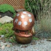 Садовая фигура Гном-гриб Боровик, бронза