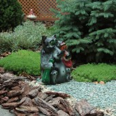 Садовая фигура Волк и пёс №1, глянец