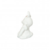 Копилка Кролик с подковой малый, белая глазурь