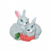 Копилка Кролики-пара, рисовка (цвета в ассортименте) (Гипс)