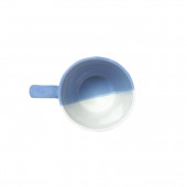Чашка Кристалл, бело-синяя, деколь ВДВ, 400мл