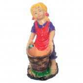 Садовая фигура-кашпо Девочка с корзинкой, бронза (Гипс)