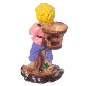 Садовая фигура-кашпо Мальчик грибник, бронзовый (Гипс)