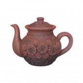 Чайник заварочный, малый, полулепка (315), 1л (красная глина)