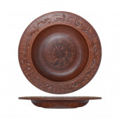 Тарелка Паста Д-200, декор (красная глина)