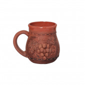 Чашка Виноград (635), 300мл (красная глина)