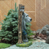 Садовая фигура Волк №3, рисовка (Гипс)