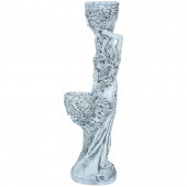 Садовая фигура-кашпо Лесная фея, серый камень (Гипс)