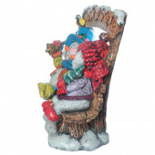 Садовая фигура Снеговики на лавке, огромный, рисовка (Гипс)