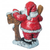 Садовая фигура Санта-Клаус с лыжами (Happy New Year) (Гипс)