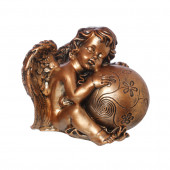 Сувенир Ангел с шаром, бронза(71) (Гипс)