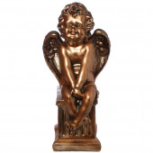 Сувенир Ангел на тумбе, бронза(70) (Гипс)