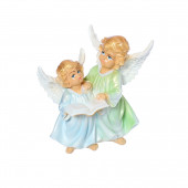 Сувенир Ангелы-пара с книгой, цветной (Гипс)