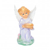 Сувенир Ангел с чашей сверху, цветной (Гипс) - сиреневый