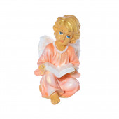 Сувенир Ангел-девочка с книгой, цветной (Гипс)