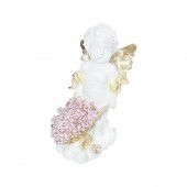 Сувенир Ангел с повозкой цветов (Гипс)