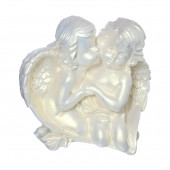 Сувенир Ангел влюбленная пара, перламутр (31) (Гипс)
