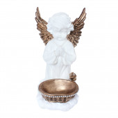Сувенир Ангел с чашей снизу, большой №120 (Гипс)