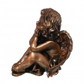 Сувенир Ангел думающий, большой, бронза(60) (Гипс)