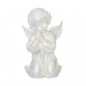 Сувенир Ангел молящийся в платье, перламутр (23) (Гипс)