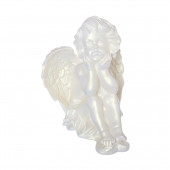 Сувенир Ангел думающий, большой, перламутр (60) (Гипс)