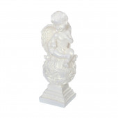 Сувенир Ангел на шаре с голубкой, средний, перламутр (49) (Гипс)