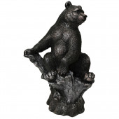 Сувенир Медведь №2, чёрный, водная краска (Гипс)