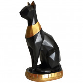 Сувенир гипсовый Кошка-геометрия, чёрная (Гипс)