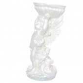Сувенир Ангел с чашей над головой, огромный, перламутр (Гипс)