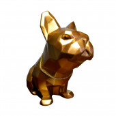 Сувенир гипсовый Собака-оригами, медь (Гипс)