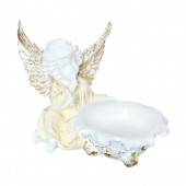 Сувенир Ангел с чашей с боку (Гипс)
