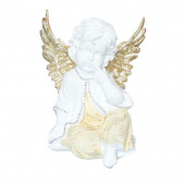 Сувенир Ангел задумчивый в платье (Гипс)