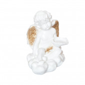 Сувенир Ангел с подсвечником малый, золото (Гипс)