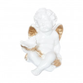 Сувенир Ангел с подсвечником большой, золото (Гипс)