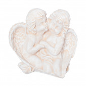 Сувенир Ангелы-пара Крыло, камень бежевый (Гипс)