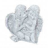 Сувенир Ангелы-пара Крыло, камень серый (Гипс)