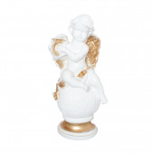 Сувенир Ангел с арфой, золото (Гипс)