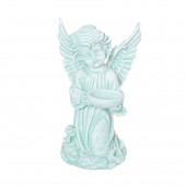 Сувенир Ангел с чашей сверху, камень зелёный (Гипс)