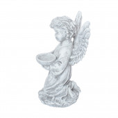 Сувенир Ангел с чашей сверху, камень серый (Гипс)