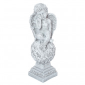 Сувенир Ангел на шаре, камень серый (Гипс)