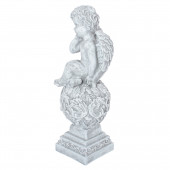 Сувенир Ангел на шаре, камень серый (Гипс)