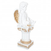 Сувенир Ангел на колонне, золото (Гипс)