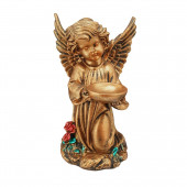 Сувенир Ангел с чашей, большой, декор, бронза (Гипс)